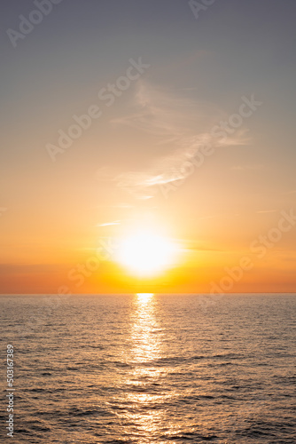 Beautiful seascape  Baltic sea at sunset