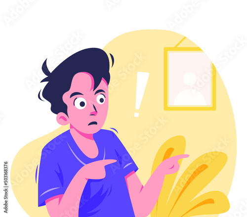 Man with a shocked expression