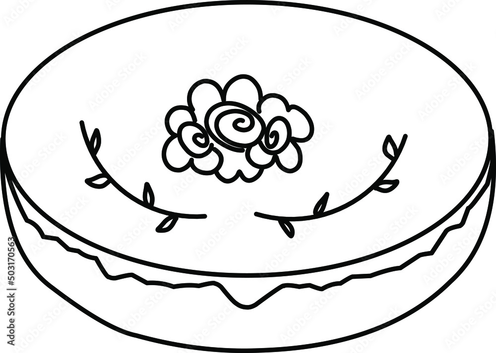 Hand-Drawn Cake Illustration
