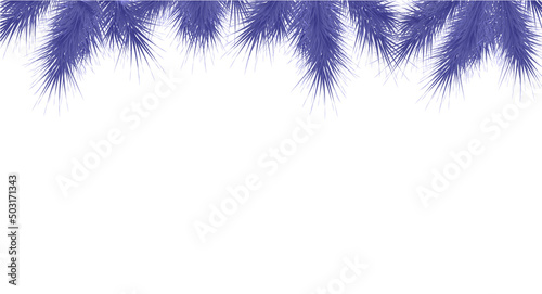 Frame with fir tree on transparent background very peri toned