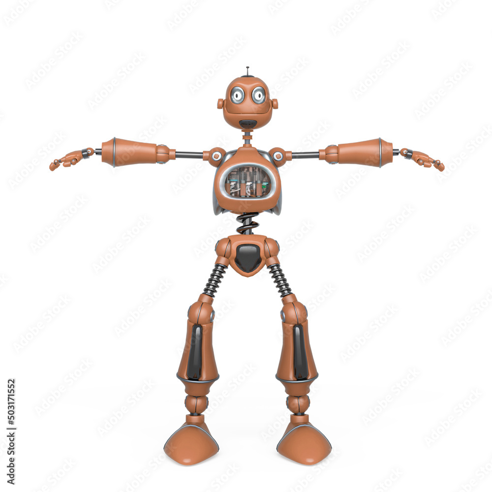 funny robot cartoon on t pose funny robot cartoon on t pose