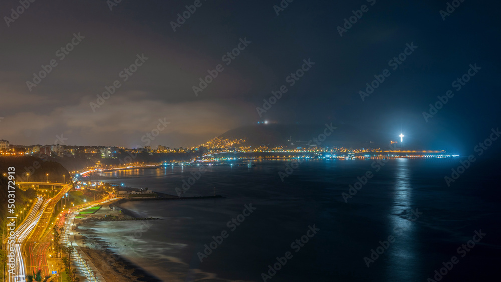 Beautiful Lima coastline  