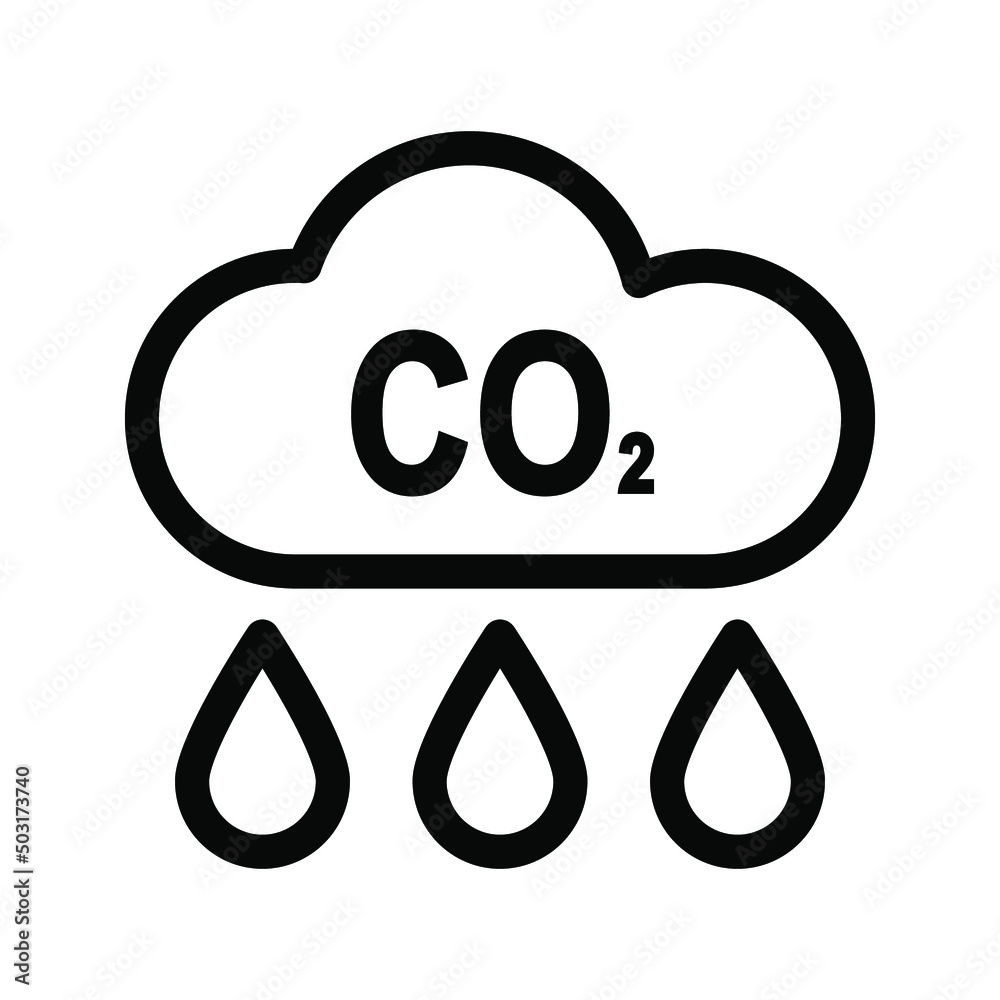 Co2 icon. Carbon emissions Sign. Vector illustration. Co2 icon. Carbon emissions Sign. Vector illustration.