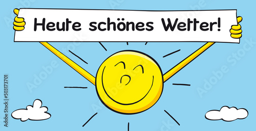 Sonnenschein schönes Wetter, Cartoon
