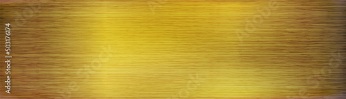 Brushed or polished dark gold metal texture background. Rectangle Realistic golden jewel backdrop. Vector