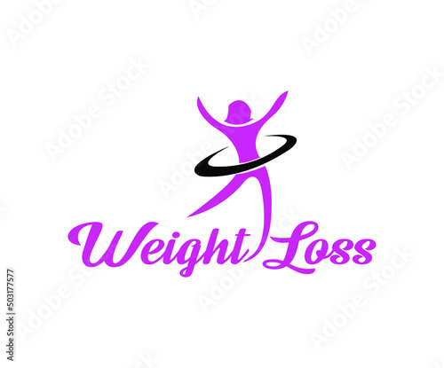 weight loss logo female silhouette