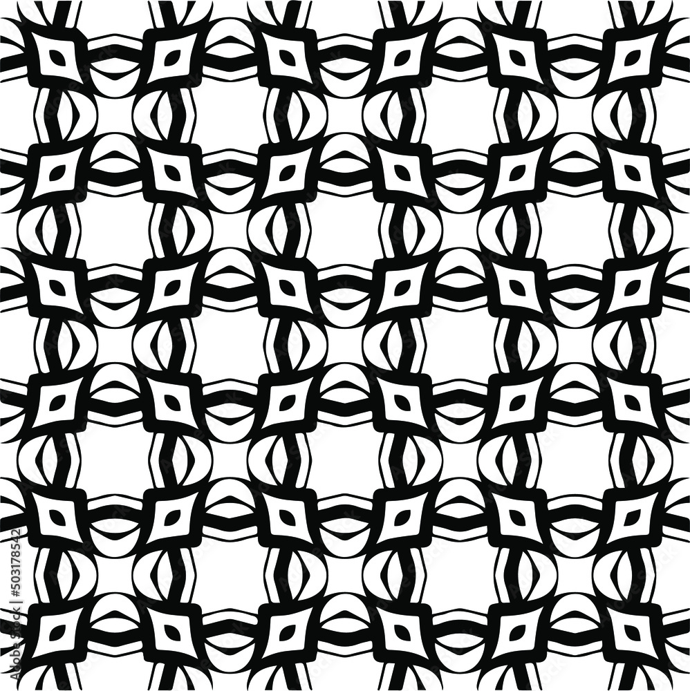 seamless pattern.Simple stylish abstract geometric background. Monochrome image. Black and white color. Design for decor, prints, textile.Design element for prints. 