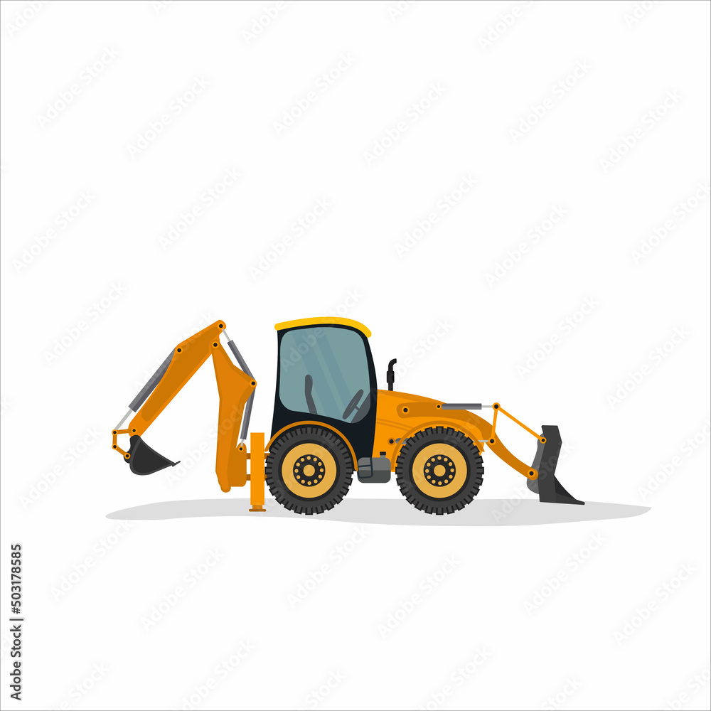 Naklejka premium excavator model