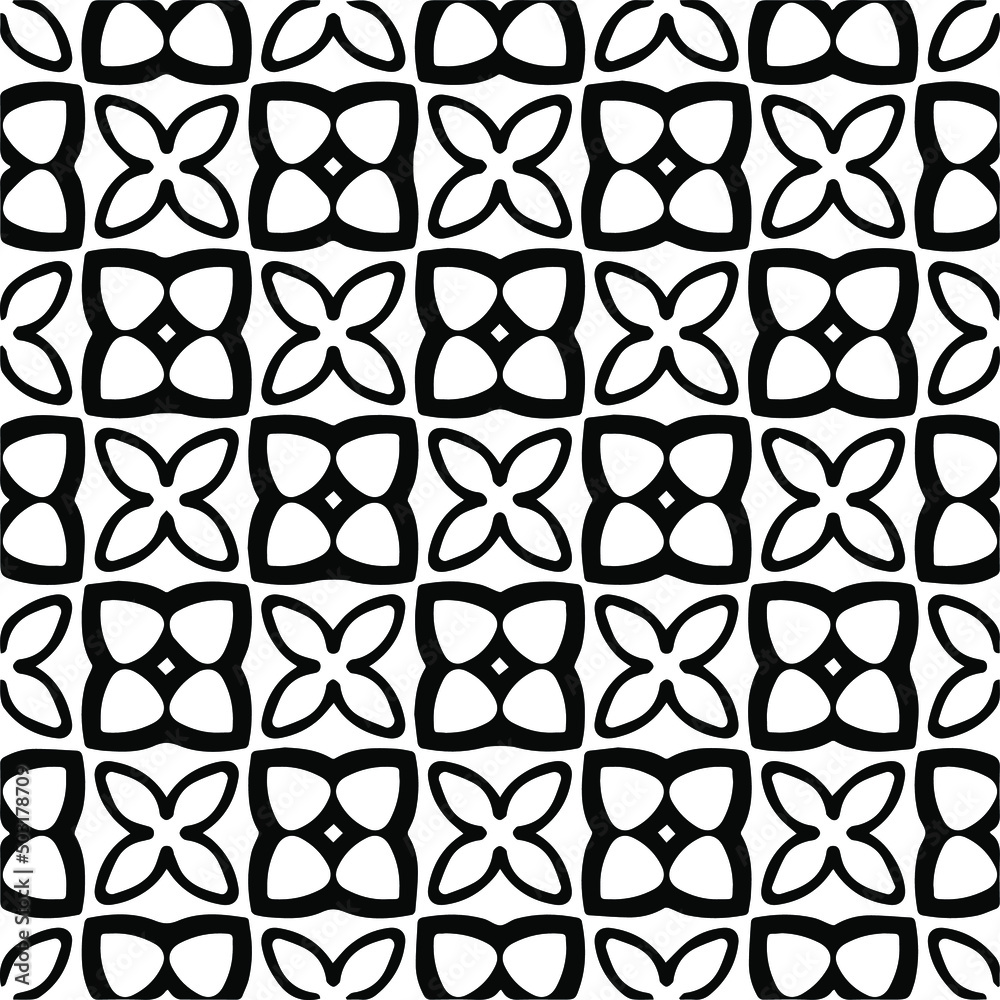 Fototapeta premium seamless pattern.Simple stylish abstract geometric background. Monochrome image. Black and white color. Design for decor, prints, textile.Design element for prints. 