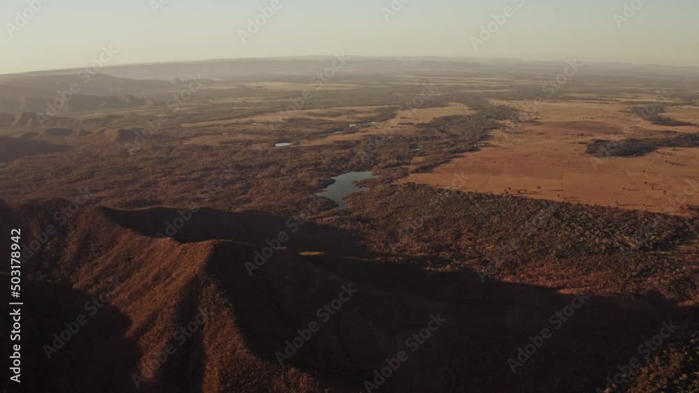 Plateau Landscape Chapada dos Guimarães Aerial Drone Shot