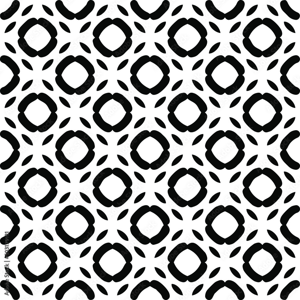 seamless pattern.Simple stylish abstract geometric background. Monochrome image. Black and white color. Design for decor, prints, textile.Design element for prints. 