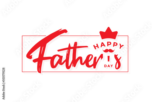 Happy Fathers day greeting card Free Vector design