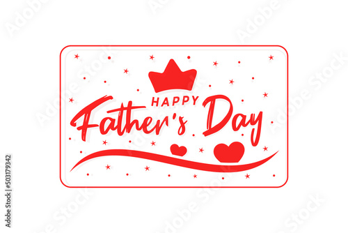 Happy Fathers day greeting card Free Vector design