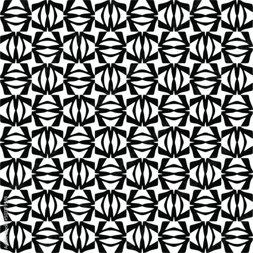 seamless pattern.Simple stylish abstract geometric background. Monochrome image. Black and white color. Design for decor, prints, textile.Design element for prints.  © t2k4