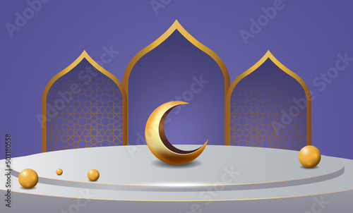 ramadan kareem banner background design illustration
