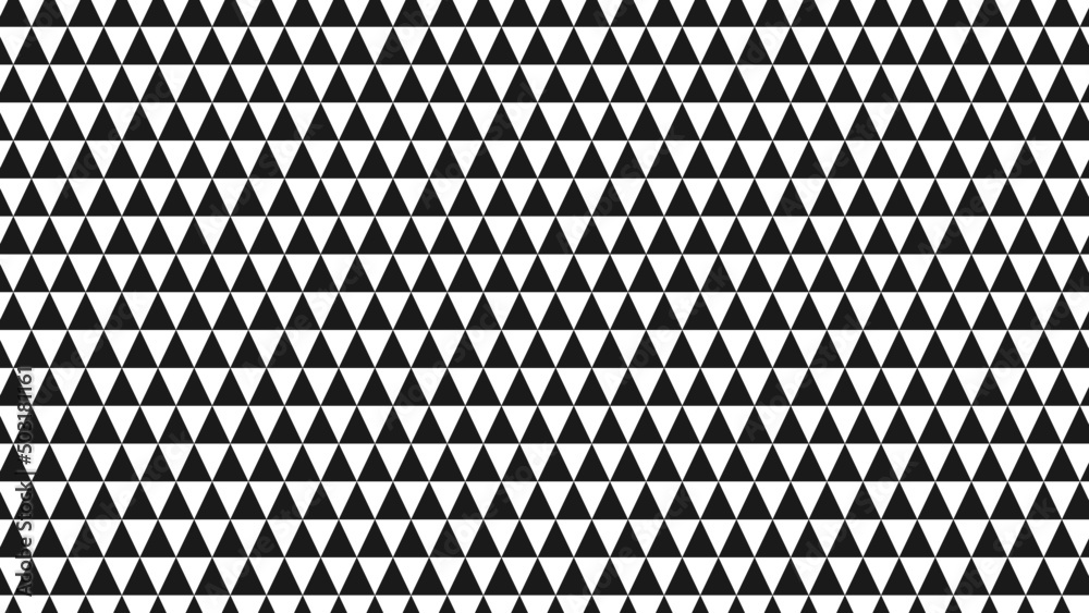 Seamless pattern background. Black triangle, retro vintage vector design. Abstract black triangular pattern