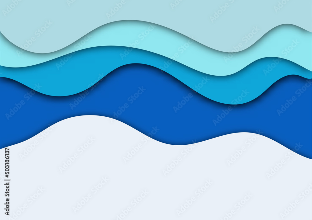 A4 - Papercut background in wavy style.