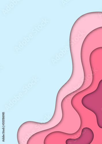 A4 - Papercut background in wavy style.