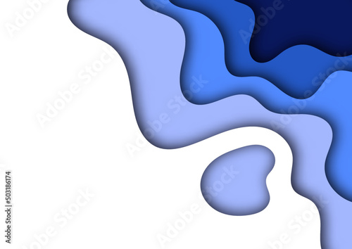 A4 - Papercut background in wavy style.