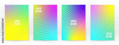 Minimal Poster. Pastel Soft. Rainbow Gradient Set.