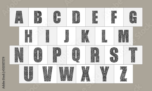 Alphabets Doodle Floral Calligraphy Illustration Artwork