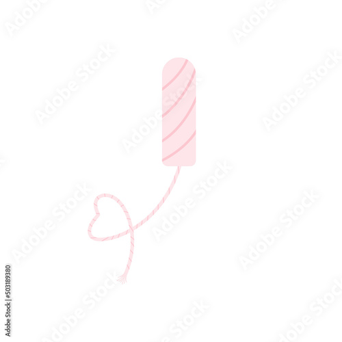 Hygienic tampon for the menstrual period. The subject of feminine hygiene.