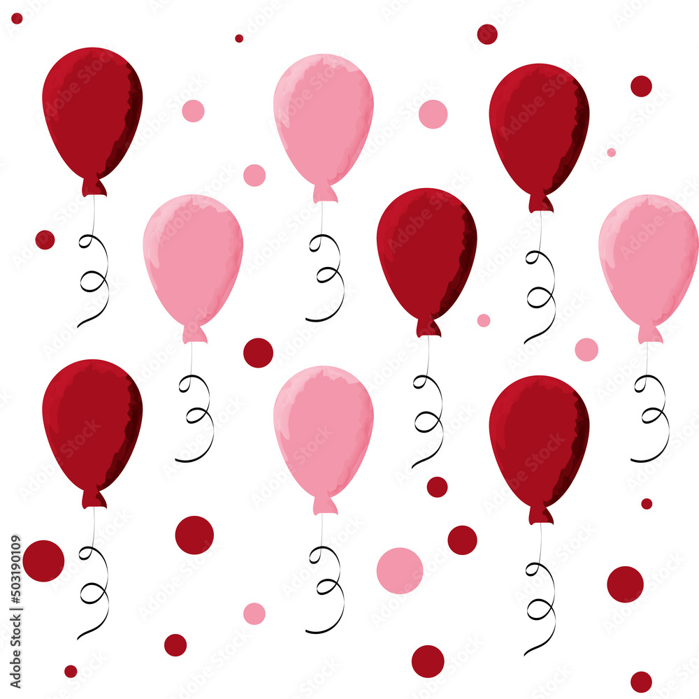 air balloon, pattern with balloons, design for clothes, bed linen, prints, decorations