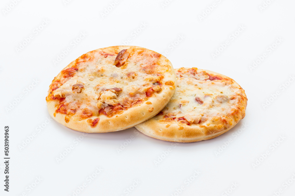 Two mini pizzas - obrazy, fototapety, plakaty 