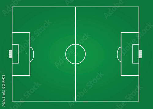 Soccer field drawing. vector illustration