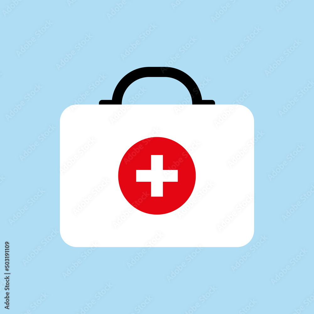 Vector illustration of doctor's medical tote. Vector illustration of doctor's medical tote.