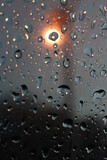 raindrops through glass.
