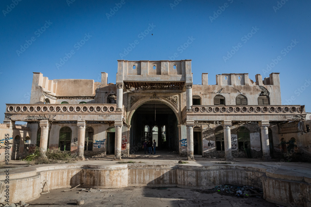 Abandoned Abdullah Al-Suleiman Palace, located in Makkah province of Saudi Arabia.