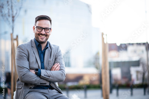 Portrait of a business man with glasses