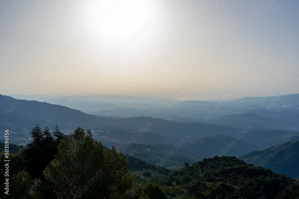 PANORAMIC VIEW OF SOME MOUNTAINS IN ANDALUCIA