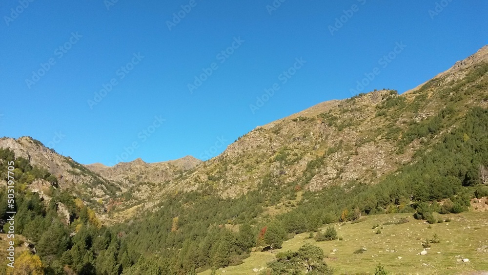 landscape in the mountain with sky