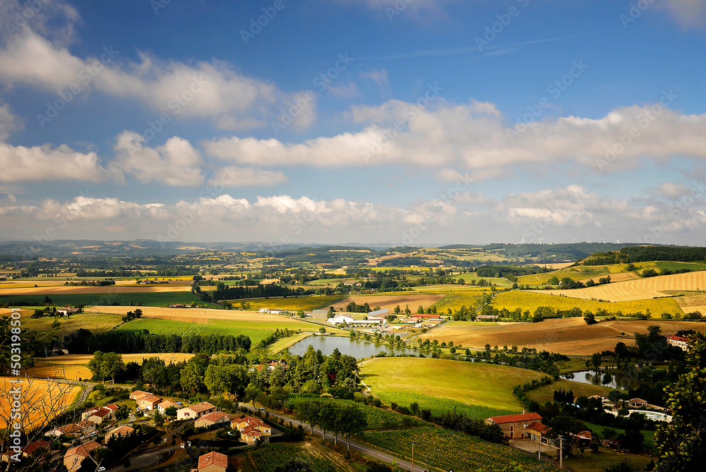 Lautrec village panorama paysage Lautrec village panorama paysage