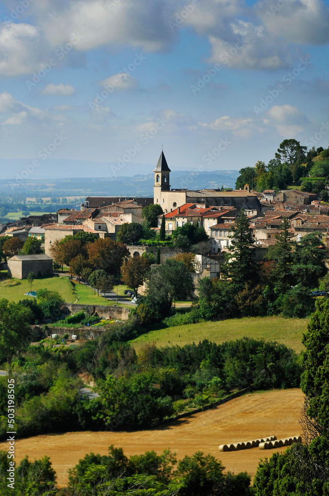 Lautrec village panorama paysage
