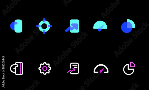 Dashboard icon for app UI design kit.