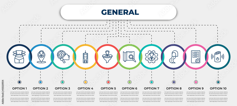 vector infographic template with icons and 10 options or steps ...