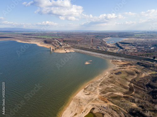 Aerial view of Pyasachnik Reservoir, Bulgaria