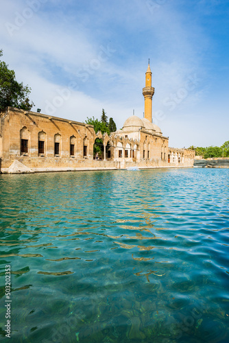 Balikligol (The Fish Lake in English) in Sanliurfa, Turkey.  The historic Pool of Abraham, or Pool of Sacred Fishin the city of Urfa, Turkey