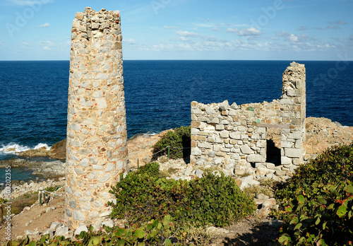 Ruins of the copper mine on Virgin Gorda, BVI.