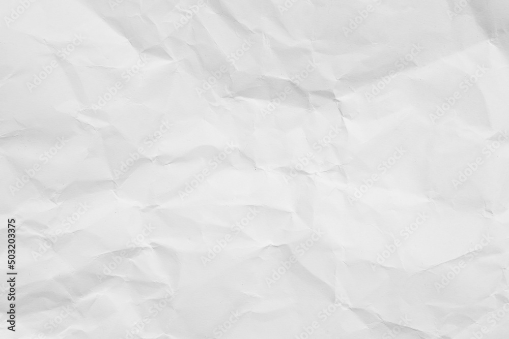 White crumpled paper texture background...