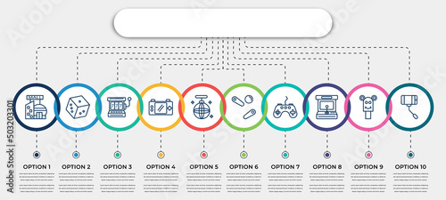 vector infographic template with icons and 10 options or steps. infographic for concept. included