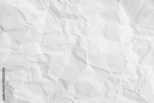 White crumpled paper texture background...