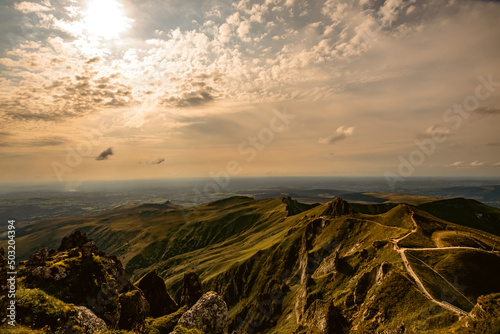 The Massif du Sancy, volcano in the heart of Auvergne, in the Puy-De-Dome, France. photo