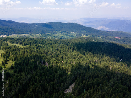 Aerial view of Konyarnika area at Vitosha Mountain  Bulgaria