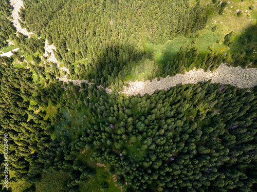 Aerial view of Konyarnika area at Vitosha Mountain, Bulgaria