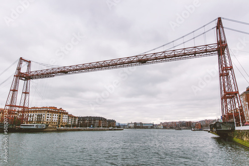 The Hanging Bridge of Portugalete is a ferry bridge that connects the two banks of the Bilbao estuary in Vizcaya.