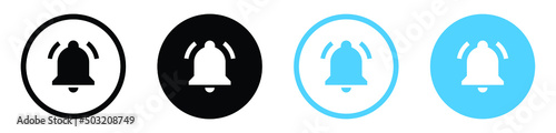 notification bell icon. alarm ring symbol - ringer icon sign